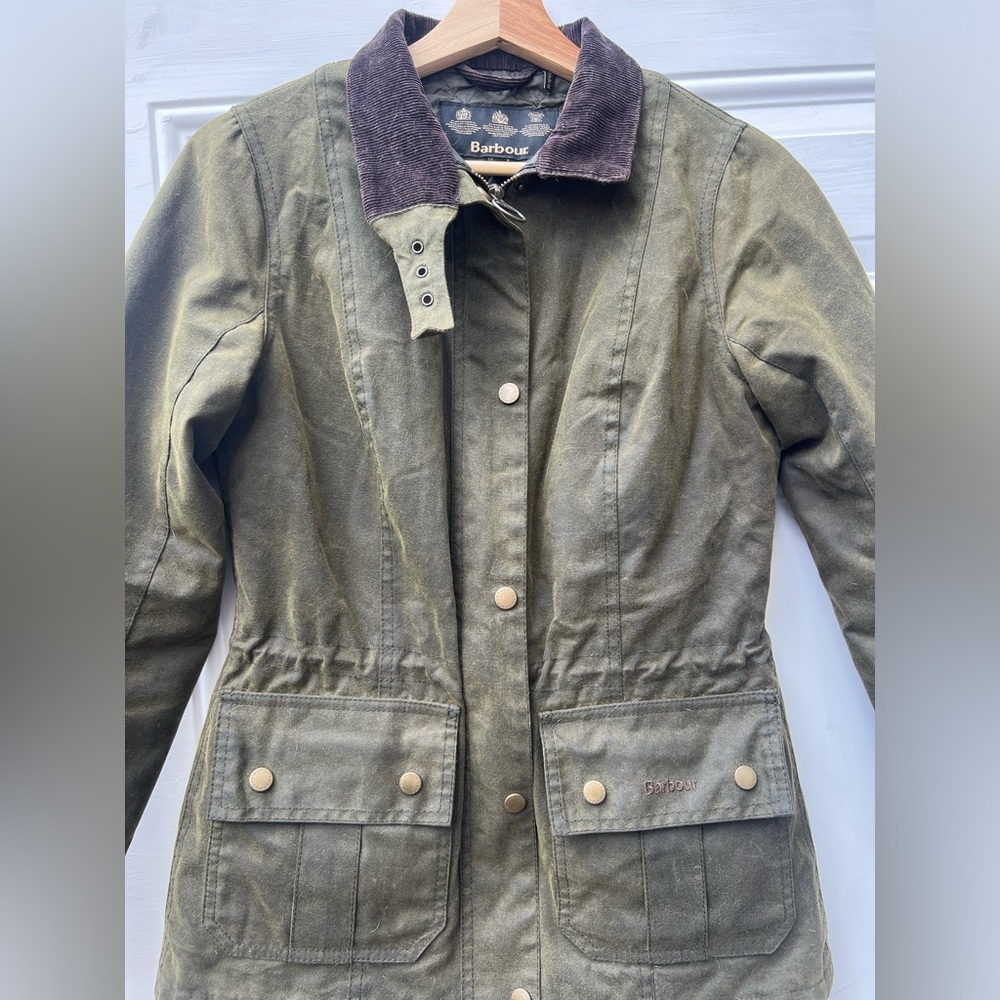 Barbour Beadnell Waxed Cotton Womens Jacket UK 8 US 4